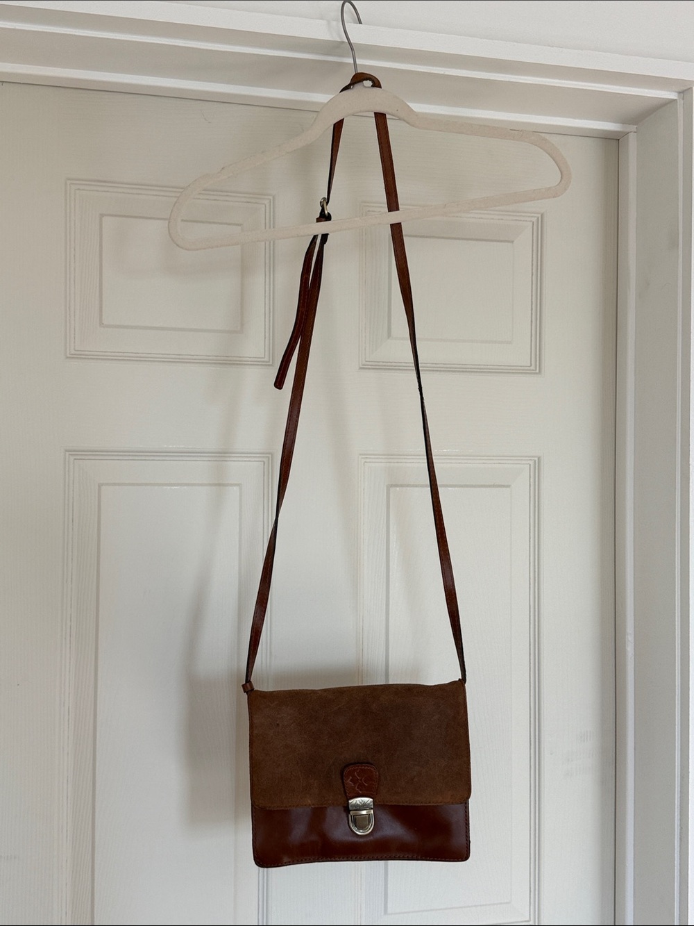 Patricia Nash Brown Suede & Leather Crossbody